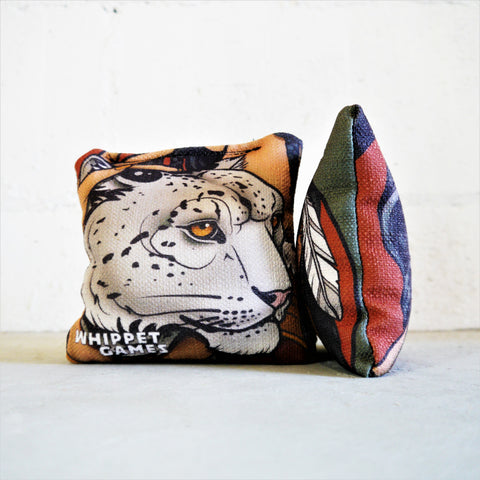 Snow Leopard All Weather Cornhole Bags